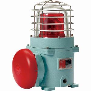 Đèn xoay cảnh báo phòng nổ QLIGHT SEBA-110-R 110VAC D167 có còi màu đỏ