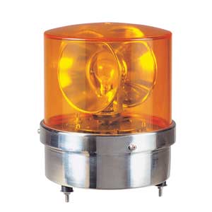 Đèn xoay cảnh báo QLIGHT S180R-24-A 24VDC D180 màu hổ phách