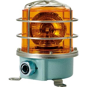 Đèn xoay cảnh báo cho công nghiệp nặng/tàu thủy QLIGHT SH1LRP-110-A 110VAC D125 màu hổ phách