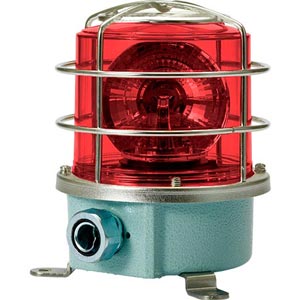 Đèn xoay cảnh báo cho công nghiệp nặng/tàu thủy QLIGHT SH1LRP-12-R 12VDC D125 màu đỏ