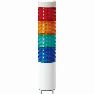 Đèn tháp D40mm sáng liên tục/nhấp nháy QLIGHT STG40ML-4-110/220-RAGB 110...220VAC; Số tầng: 4; Màu đỏ, Màu hổ phách, Xanh lá, Xanh da trời; Sáng liên tục, Sáng nhấp nháy; Bóng LED