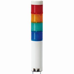 Đèn tháp D40mm sáng liên tục/nhấp nháy QLIGHT STG40ML-BZ-4-110/220-RAGB 110...220VAC; Số tầng: 4; Màu đỏ, Màu hổ phách, Xanh lá, Xanh da trời; Sáng liên tục, Sáng nhấp nháy; 85dB; Bóng LED