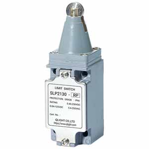 Công tắc hành trình QLIGHT SLP2130-RP Roller plunger; DPST (1NO+1NC); 6A at 250VAC, 0.4A at 125VDC; 27.9N; 43m; 81mm; 51.3mm