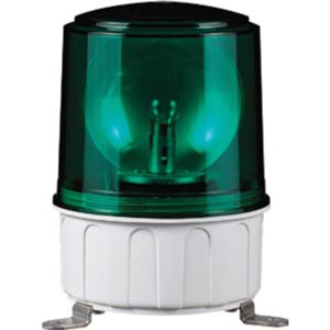 Đèn xoay cảnh báo QLIGHT S150U-FT-BZ-110-G 110VAC D150 có còi màu xanh lá