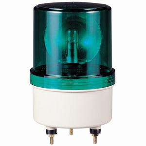 Đèn xoay cảnh báo QLIGHT S100U-BZ-24-G 24VDC D100 có còi màu xanh lá