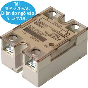 Rơ le bán dẫn 1 pha OMRON G3NA-240B-UTU DC5-24 BY OMZ tải: 40A 220VAC