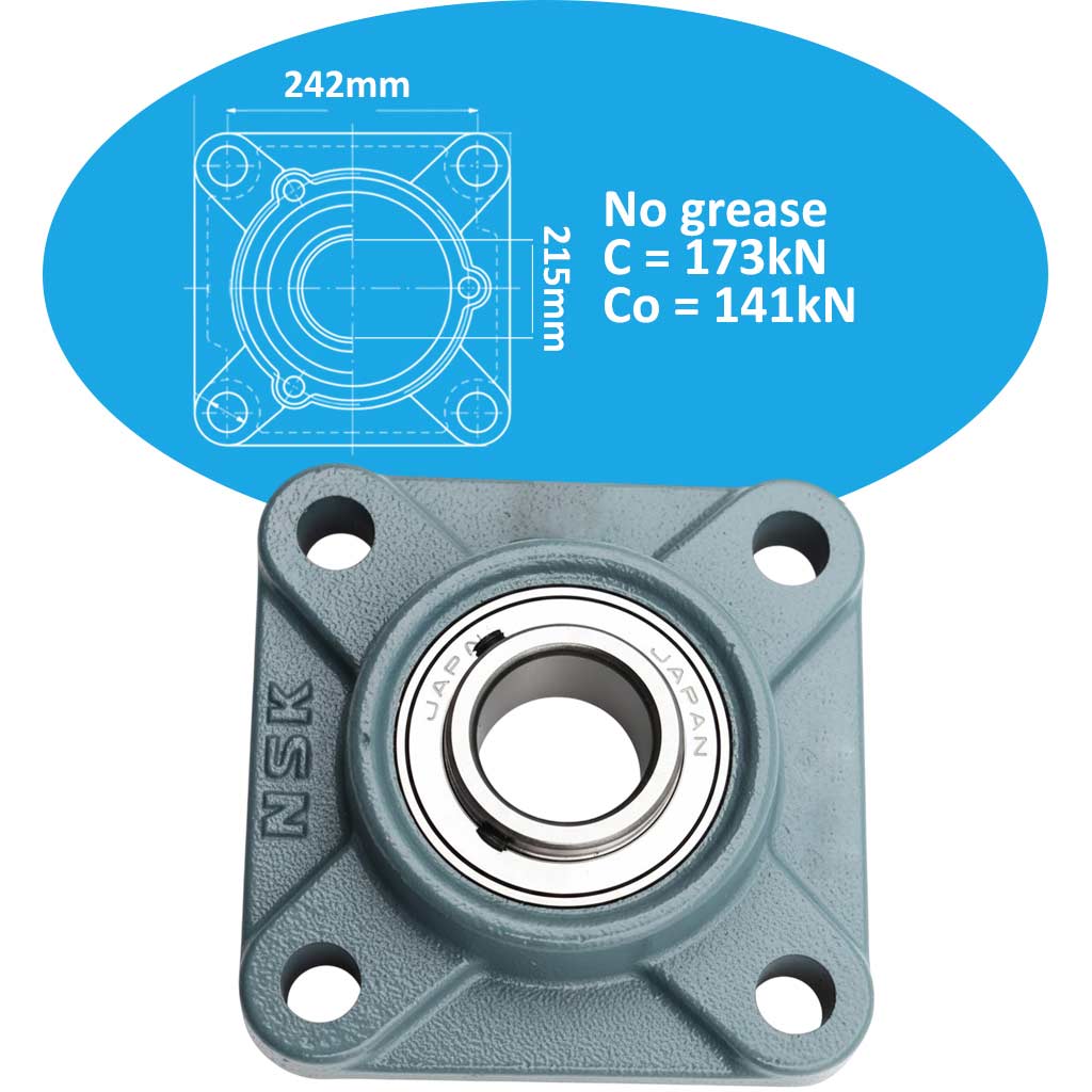 UCF320 gối đỡ vòng bi kiểu mặt bích vuông NSK