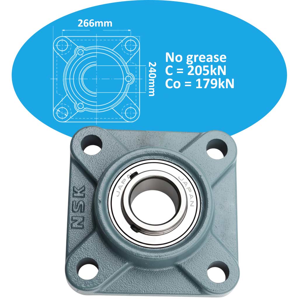 Gối đỡ vòng bi kiểu mặt bích hình vuông NSK UCF322