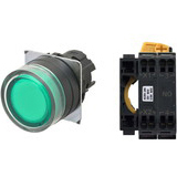 Nút nhấn nhả có đèn OMRON A22NL-BGM-TGA-P100-GD 110VAC D22/25 1NO (Xanh)