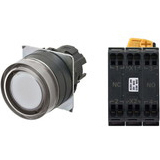 Nút nhấn nhả có đèn OMRON A22NL-BGM-TWA-P102-WC 24VAC/DC D22/25 1NO+1NC (Trắng)