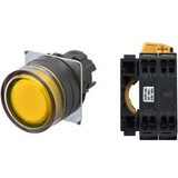 Nút nhấn nhả có đèn OMRON A22NL-BGM-TYA-P100-YC 24VAC/DC D22/25 1NO (Vàng)