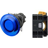 Nút nhấn nhả có đèn OMRON A22NL-BMM-TAA-P002-AA 6VAC/DC D22/25 1NC (Xanh)