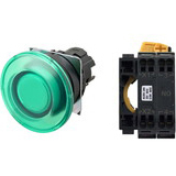 Nút nhấn nhả có đèn OMRON A22NL-BMM-TGA-P100-GC 24VAC/DC D22/25 1NO (Xanh)