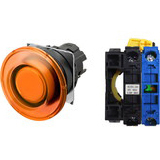 Nút nhấn nhả có đèn OMRON A22NL-BMM-TOA-G100-OE 220VAC D22/25 1NO (Màu cam)