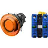 Nút nhấn giữ có đèn OMRON A22NL-BMA-TOA-G101-OA 6VAC/DC D22/25 2NO (Màu cam)