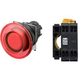 Nút nhấn nhả có đèn OMRON A22NL-BMM-TRA-P100-RC 24VAC/DC D22/25 1NO (Đỏ)
