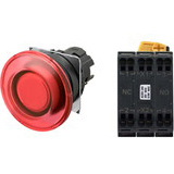 Nút nhấn giữ có đèn OMRON A22NL-BMA-TRA-P102-RA 6VAC/DC D22/25 1NO+1NC (Đỏ)