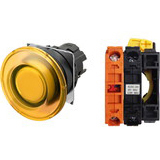 Nút nhấn nhả có đèn OMRON A22NL-BMM-TYA-G002-YC 24VAC/DC D22/25 1NC (Vàng)