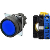Nút nhấn nhả có đèn OMRON A22NL-BNM-TAA-G100-AC 24VAC/DC D22/25 1NO (Xanh)