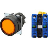 Nút nhấn nhả có đèn OMRON A22NL-BNM-TOA-G101-OC 24VAC/DC D22/25 2NO (Màu cam)
