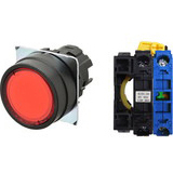 Nút nhấn nhả có đèn OMRON A22NL-BNM-TRA-G100-RB 12VAC/DC D22/25 1NO (Đỏ)