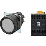 Nút nhấn nhả có đèn OMRON A22NL-BNM-TWA-P101-YD 110VAC D22/25 2NO (Trắng)