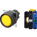Nút nhấn nhả có đèn OMRON A22NL-BNM-TYA-G100-YC 24VAC/DC D22/25 1NO (Vàng)