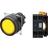 Nút nhấn nhả có đèn OMRON A22NL-BNM-TYA-P002-YC 24VAC/DC D22/25 1NC (Vàng)