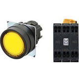 Nút nhấn nhả có đèn OMRON A22NL-BNM-TYA-P101-YE 220VAC D22/25 2NO (Vàng)