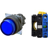 Nút nhấn giữ có đèn OMRON A22NL-BPA-TAA-G100-AB 12VAC/DC D22/25 1NO (Xanh)