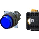 Nút nhấn nhả có đèn OMRON A22NL-BPM-TAA-P100-AB 12VAC/DC D22/25 1NO (Xanh)