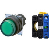 Nút nhấn nhả có đèn OMRON A22NL-BPM-TGA-G100-GC 24VAC/DC D22/25 1NO (Xanh)