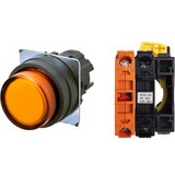 Nút nhấn nhả có đèn OMRON A22NL-BPM-TOA-G002-OE 220VAC D22/25 1NC (Màu cam)