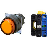 Nút nhấn nhả có đèn OMRON A22NL-BPM-TOA-G100-OC 24VAC/DC D22/25 1NO (Màu cam)