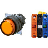 Nút nhấn nhả có đèn OMRON A22NL-BPM-TOA-G102-OC 24VAC/DC D22/25 1NO+1NC (Màu cam)