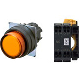 Nút nhấn nhả có đèn OMRON A22NL-BPM-TOA-P002-OC 24VAC/DC D22/25 1NC (Màu cam)