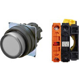Nút nhấn giữ có đèn OMRON A22NL-BPA-TWA-G002-YA 6VAC/DC D22/25 1NC (Trắng)