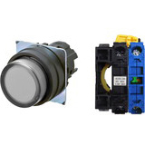 Nút nhấn giữ có đèn OMRON A22NL-BPA-TWA-G100-WB 12VAC/DC D22/25 1NO (Trắng)