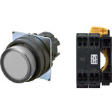 Nút nhấn giữ có đèn OMRON A22NL-BPA-TWA-P002-WB 12VAC/DC D22/25 1NC (Trắng)