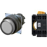 Nút nhấn nhả có đèn OMRON A22NL-BPM-TWA-P100-YC 24VAC/DC D22/25 1NO (Trắng)
