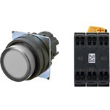 Nút nhấn nhả có đèn OMRON A22NL-BPM-TWA-P101-YC 24VAC/DC D22/25 2NO (Trắng)