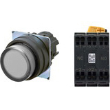 Nút nhấn nhả có đèn OMRON A22NL-BPM-TWA-P102-YC 24VAC/DC D22/25 1NO+1NC (Trắng)