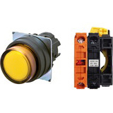 Nút nhấn nhả có đèn OMRON A22NL-BPM-TYA-G002-YC 24VAC/DC D22/25 1NC (Vàng)