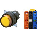 Nút nhấn nhả có đèn OMRON A22NL-BPM-TYA-G102-YC 24VAC/DC D22/25 1NO+1NC (Vàng)