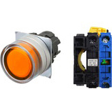 Nút nhấn giữ có đèn OMRON A22NL-MGA-TOA-G100-OB 12VAC/DC D22/25 1NO (Màu cam)