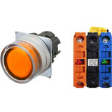 Nút nhấn giữ có đèn OMRON A22NL-MGA-TOA-G102-OB 12VAC/DC D22/25 1NO+1NC (Màu cam)