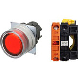 Nút nhấn giữ có đèn OMRON A22NL-MGA-TRA-G002-RB 12VAC/DC D22/25 1NC (Đỏ)