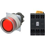 Nút nhấn nhả có đèn OMRON A22NL-MGM-TRA-P101-RC 24VAC/DC D22/25 2NO (Đỏ)