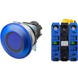 Nút nhấn nhả có đèn OMRON A22NL-MMM-TAA-G101-AC 24VAC/DC D22/25 2NO (Xanh)