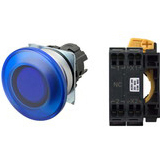 Nút nhấn nhả có đèn OMRON A22NL-MMM-TAA-P002-AC 24VAC/DC D22/25 1NC (Xanh)